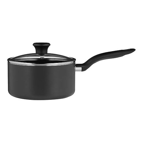 테팔 T-fal Initiatives Nonstick Sauce Pan 3 Quart Oven Safe 350F Cookware, Pots and Pans, Dishwasher Safe Black, Small