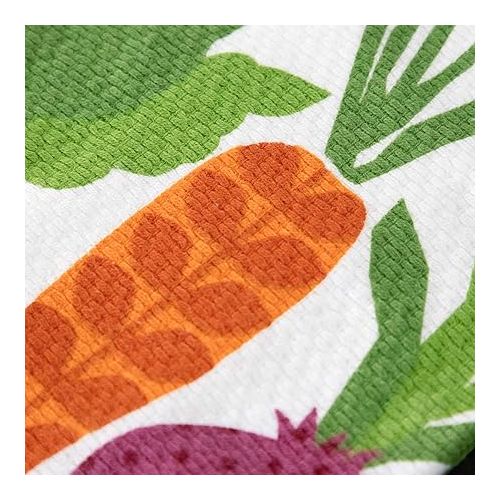 테팔 T-fal Textiles Double Sided Print Woven Cotton Kitchen Dish Towel Set, 2-pack, 16