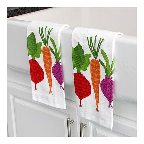 테팔 T-fal Textiles Double Sided Print Woven Cotton Kitchen Dish Towel Set, 2-pack, 16