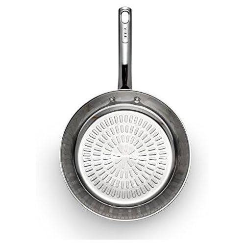 테팔 T-fal Performa Stainless Steel Saute Pan 10.5 Inch Oven Broiler Safe 500F Cookware, Pots and Pans, Dishwasher Safe Silver