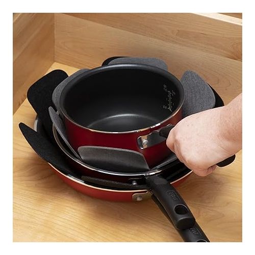 테팔 T-fal Premium Pot, Pan Cookware Protectors (6-Pack) for Stacking & Kitchen Organization, 14