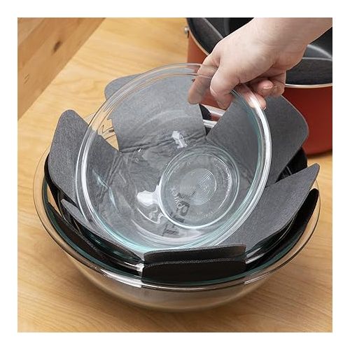 테팔 T-fal Premium Pot, Pan Cookware Protectors (6-Pack) for Stacking & Kitchen Organization, 14