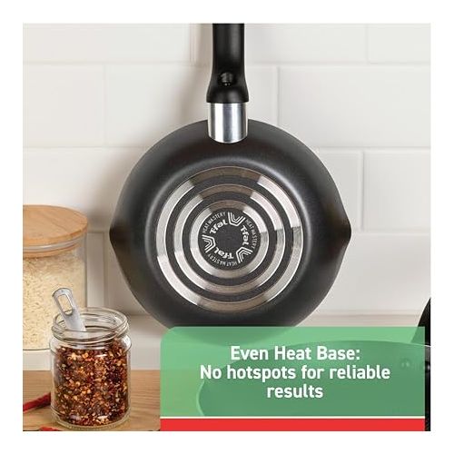 테팔 T-fal Specialty Nonstick Fry Pan 13.25 Inch Oven Safe 350F Cookware, Pots and Pans, Dishwasher Safe Black