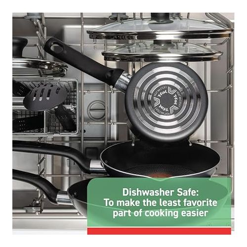 테팔 T-fal Specialty Nonstick Fry Pan 13.25 Inch Oven Safe 350F Cookware, Pots and Pans, Dishwasher Safe Black