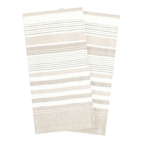 테팔 T-fal Premium Dual-Sided Skipping Striped Kitchen Towels (2-Pack), 18