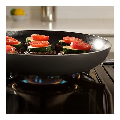 테팔 T-fal Initiatives Nonstick Fry Pan 10 .5 Inch Oven Safe 350F Pots and Pans, Dishwasher Safe Black