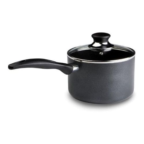 테팔 T-fal Specialty Nonstick Handy Pot with Glass Lid 3 Quart, Oven Safe 350F, Multipurpose Sauce Pan, Small Cooking Pot, Stay-Cool Handle, Cookware, Kitchen, Pots and Pans, Dishwasher Safe Black