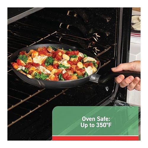 테팔 T-fal Initiatives Nonstick Stockpot 8 Quart Oven Safe 350F Cookware, Pots and Pans, Dishwasher Safe Black