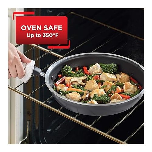 테팔 T-fal Signature Nonstick Sauce Pan 3 Quart Oven Safe 350F Cookware, Pots and Pans, Dishwasher Safe Black