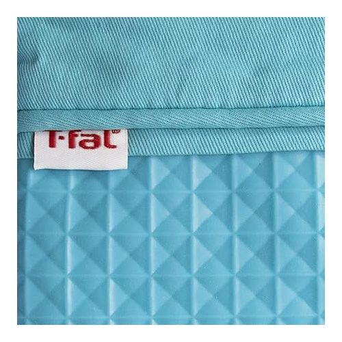 테팔 T-fal 4-Pack Waffle Oven Mitt & Pot Holder Set - Heat-Resistant Silicone Grip - Breeze