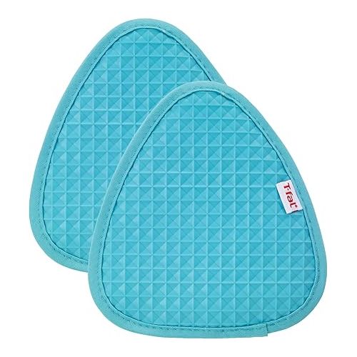 테팔 T-fal 4-Pack Waffle Oven Mitt & Pot Holder Set - Heat-Resistant Silicone Grip - Breeze