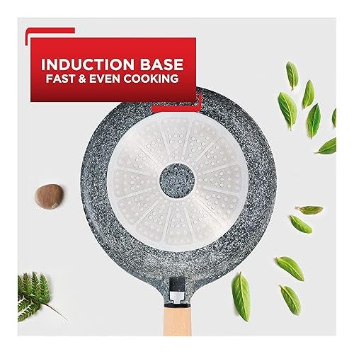 테팔 T-fal Natura Nonstick Saute Pan 9 Inch Induction Cookware, Pots and Pans, Dishwasher Safe Gray