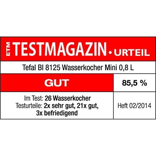 테팔 Tefal BI 8125 Wasserkocher Mini 0,8L, 2200 W, Edelstahl