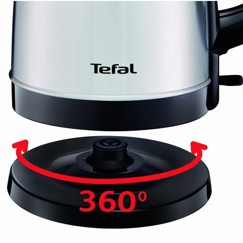 테팔 Tefal KI150D Wasserkocher (1,7 Liter, 2400 Watt, kabellos) edelstahl/schwarz