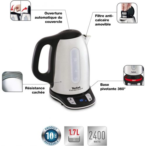 테팔 Tefal KI240D10 / KI240D Wasserkocher, Edelstahl, 1.7 liters, Metallic