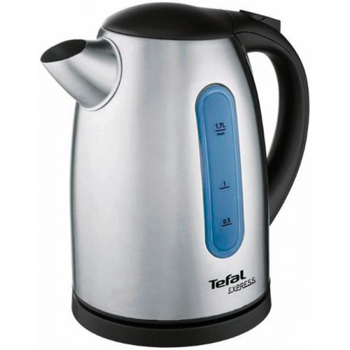 테팔 Tefal KI 170D Wasserkocher Edelstahl, 2400 Watt, 1.7 L, Anti-Kalkfilter, kabellos, edelstahl/schwarz