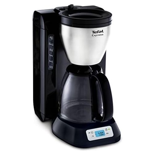 테팔 Tefal cm392811Kaffeemaschine Express programmierbarLCD-Display retro-eclaireKapazitat 10bis 15TassenSchwarz/Edelstahl