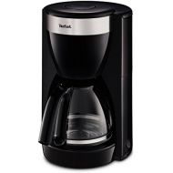 Tefal CM1808 Deflini Plus Glas-Kaffeemaschine mit Edelstahlelementen, 10-15 Tassen, 1000 W, schwarz