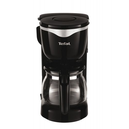 테팔 Tefal CM3408 Glas-Kaffeemaschine Mini (600 W, 6 Tassen) schwarz/edelstahl