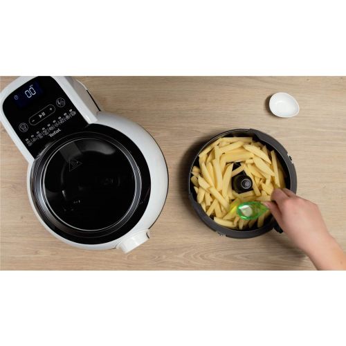 테팔 Tefal FZ761015 Actifry Genius Snaking Fritteuse ohne OEl, 1,2 kg, mit 9 automatischen Programmen und Snack-Aufsatz, intuitives Touch-Panel und inklusive Rezept, spuelmaschinenfest, s