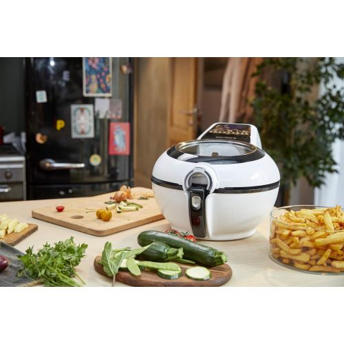 테팔 Tefal FZ761015 Actifry Genius Snaking Fritteuse ohne OEl, 1,2 kg, mit 9 automatischen Programmen und Snack-Aufsatz, intuitives Touch-Panel und inklusive Rezept, spuelmaschinenfest, s