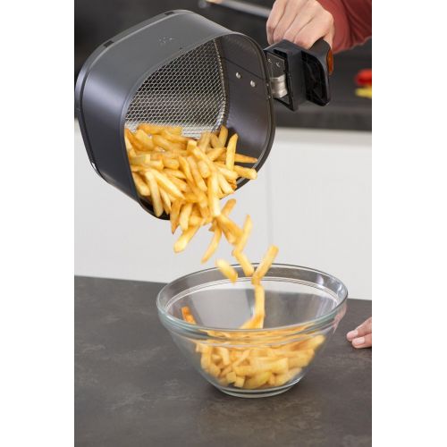 테팔 Tefal FX100015 Heissluft-Fritteuse Fry Delight, 0,8 kg Fassungsvermoegen, 1400 W, schwarz