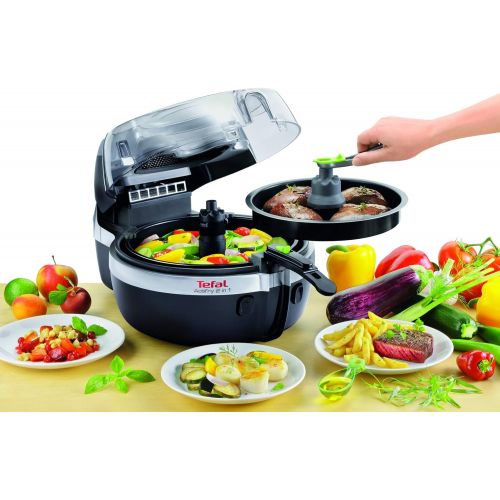 테팔 Tefal YV9601 ActiFry 2in1 Heissluft-Fritteuse, 1400 Watt, 1,5 kg Fassungsvermoegen, schwarz/silber