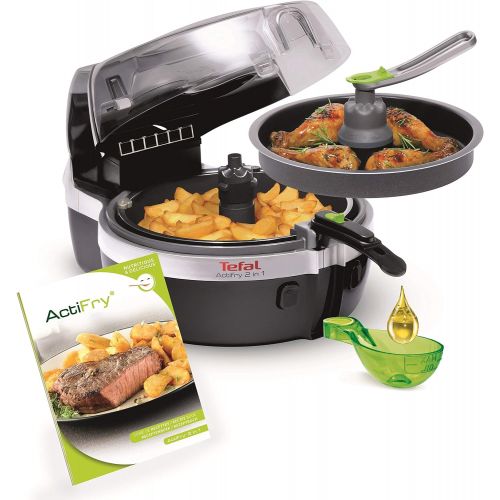 테팔 Tefal YV9601 ActiFry 2in1 Heissluft-Fritteuse, 1400 Watt, 1,5 kg Fassungsvermoegen, schwarz/silber