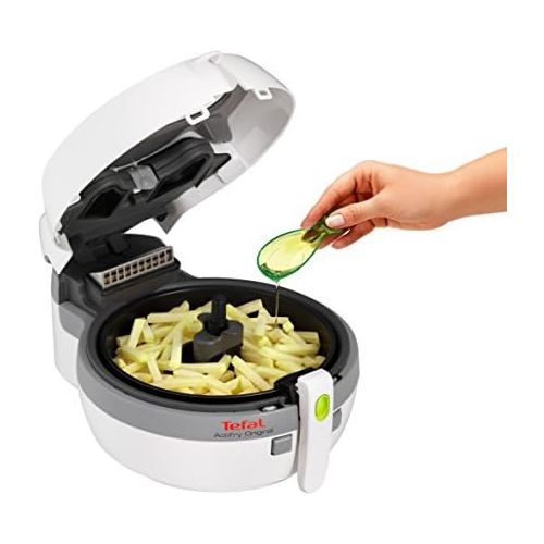 테팔 Tefal ActiFry FZ7100 Heissluftfritteuse (1400 Watt, 1 Kilo Fassungsvermoegen) weiss/grau