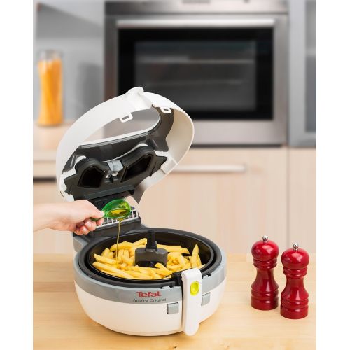 테팔 Tefal ActiFry FZ7100 Heissluftfritteuse (1400 Watt, 1 Kilo Fassungsvermoegen) weiss/grau