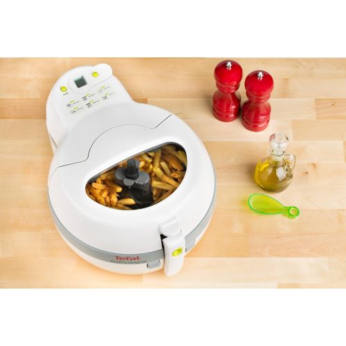 테팔 Tefal ActiFry FZ7100 Heissluftfritteuse (1400 Watt, 1 Kilo Fassungsvermoegen) weiss/grau