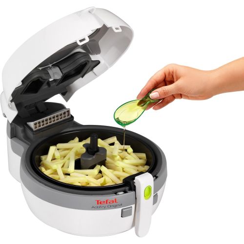 테팔 Tefal ActiFry FZ7100 Heissluftfritteuse (1400 Watt, 1 Kilo Fassungsvermoegen) weiss/grau