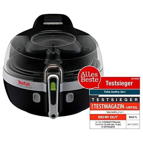 테팔 Tefal YV9601 ActiFry 2in1 Heissluft-Fritteuse, 1400 Watt, 1,5 kg Fassungsvermoegen, schwarz/silber