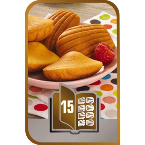 테팔 Tefal Snack Collection Teller mit Antihaftbeschichtung Mini Madeleine, Teller Schwarz