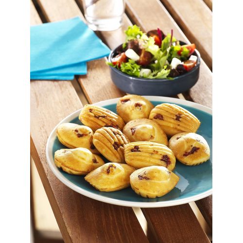 테팔 Tefal Snack Collection Teller mit Antihaftbeschichtung Mini Madeleine, Teller Schwarz