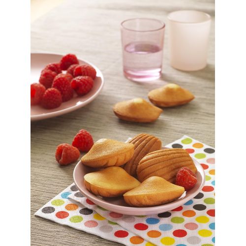 테팔 Tefal Snack Collection Teller mit Antihaftbeschichtung Mini Madeleine, Teller Schwarz