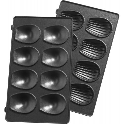 테팔 Tefal Snack Collection Teller mit Antihaftbeschichtung Mini Madeleine, Teller Schwarz