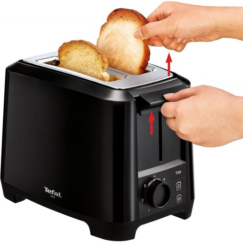 테팔 Tefal Uno TT1408 Scheibentoaster, 7 Braunungsstufen (800 Watt) schwarz