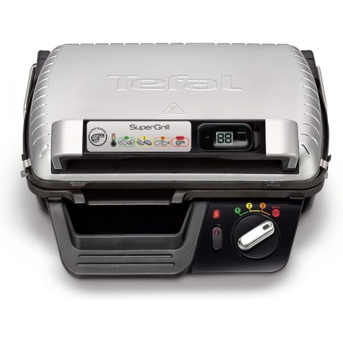 테팔 Tefal Super Grill (2000Watt, Contact Grill, Electric, Aluminium; 320x 240mm, Aluminium)