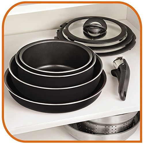 테팔 Tefal l2007802Ingenio Essential Set 3teilig alle Herde ausser Induktion, schwarz