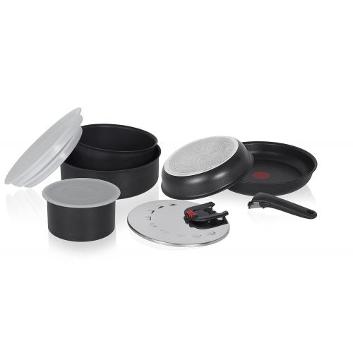 테팔 Tefal Set Pfannen und Toepfe, Aluminium, Schwarz, 26 cm