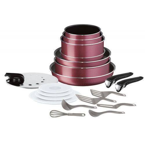 테팔 Tefal l2289002Ingenio Essential Set, 20-teilig alle Herde ausser Induktion, rot