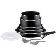 Tefal Ingenio Set, Aluminium, schwarz, 10 Stueck (Nicht fuer Induktion geeignet)