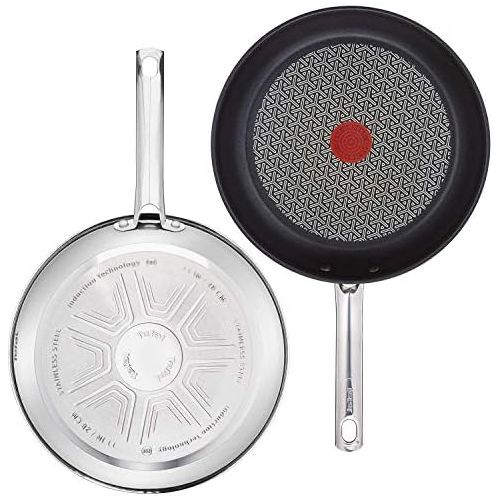 테팔 Tefal A43545 Induktion Pfannenset 3-teilig 24 und 28 cm + Jamie Oliver Glasdeckel 28cm, Testsieger 2019 Pfannen mit Optimale Hitzeverteilung und Gleitfahigkeit, Antihaft Pfanne Ind