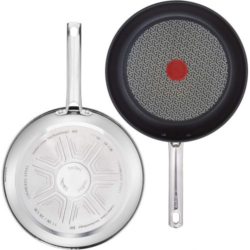 테팔 Tefal A43545 Induktion Pfannenset 3-teilig 24 und 28 cm + Jamie Oliver Glasdeckel 28cm, Testsieger 2019 Pfannen mit Optimale Hitzeverteilung und Gleitfahigkeit, Antihaft Pfanne Ind