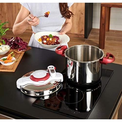 테팔 Tefal Clipso Minut Perfect Druckkochtopf, Edelstahl, bunt, 24 cm