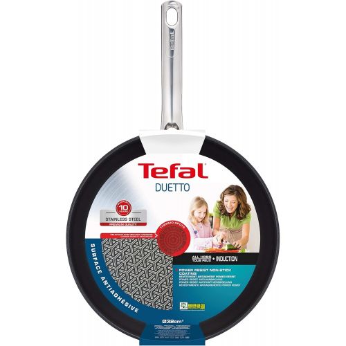 테팔 Tefal A70408 Duetto Edelstahlpfanne Induktion versiegelt 32 cm