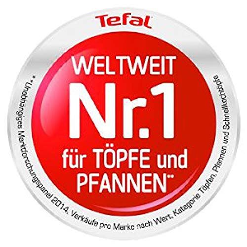 테팔 Tefal First Cook Pfannenset 2-teilig B43506, 24 und 28 cm Titanium Force Antihaftbeschichtung, Pfannen mit integrierter Temperaturanzeige, ergonomischer Griff, Bratpfanne mit Schuet