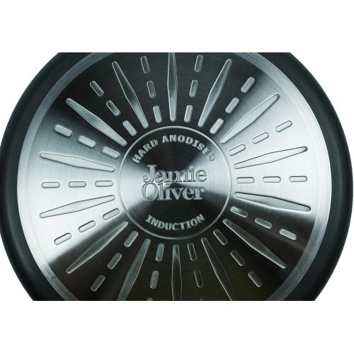 테팔 Tefal E75602 Jamie Oliver Harteloxierte Profi Bratpfanne Pfanne 24 cm, Pfanne mit Antihaftbeschichtung, fuer alle Herdarten geeignet, auch Induktionsherd, Bratpfanne Induktionsgeeig