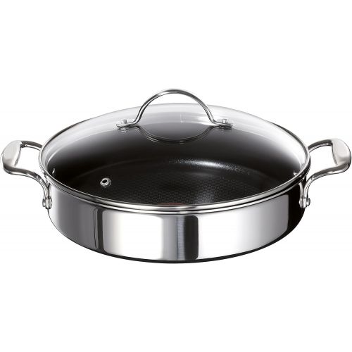 테팔 Tefal E46090 Heritage Servierpfanne mit Deckel (28 cm) edelstahl